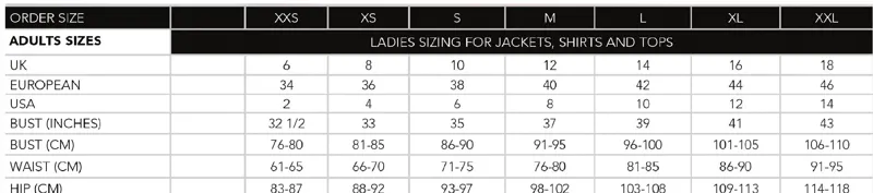 Horseware Hooded technical Fleece Size Chart 